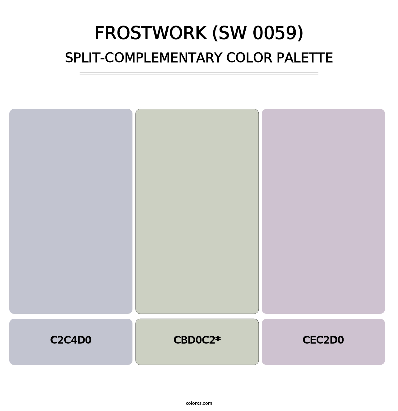 Frostwork (SW 0059) - Split-Complementary Color Palette