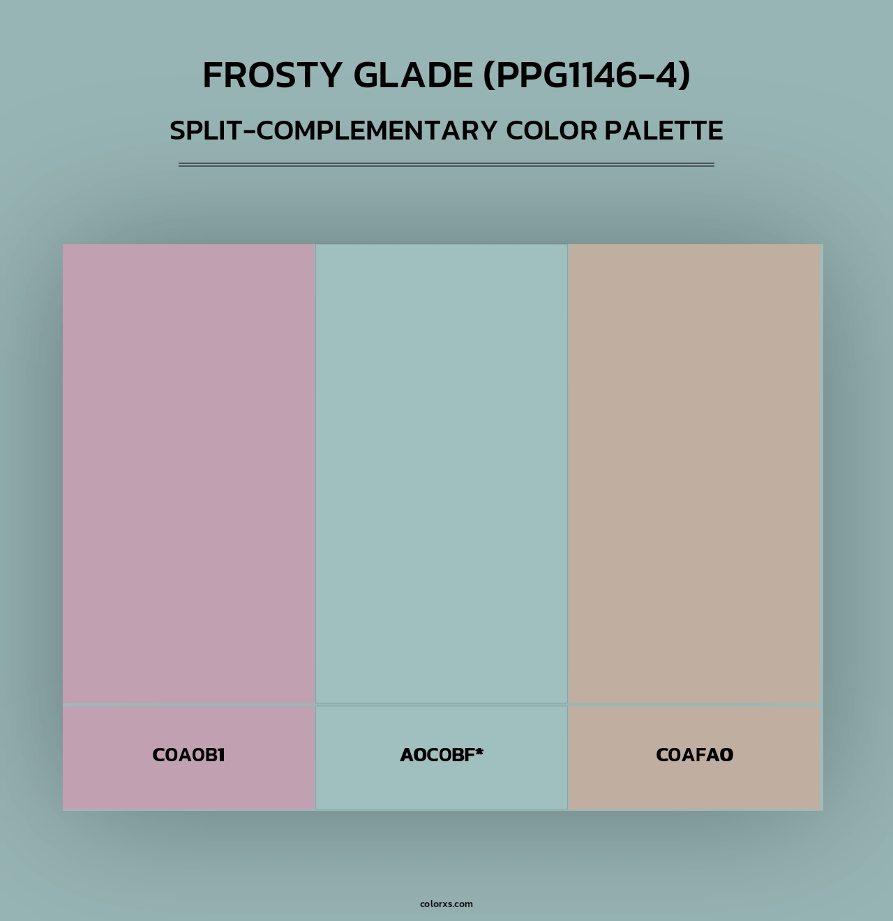 Frosty Glade (PPG1146-4) - Split-Complementary Color Palette