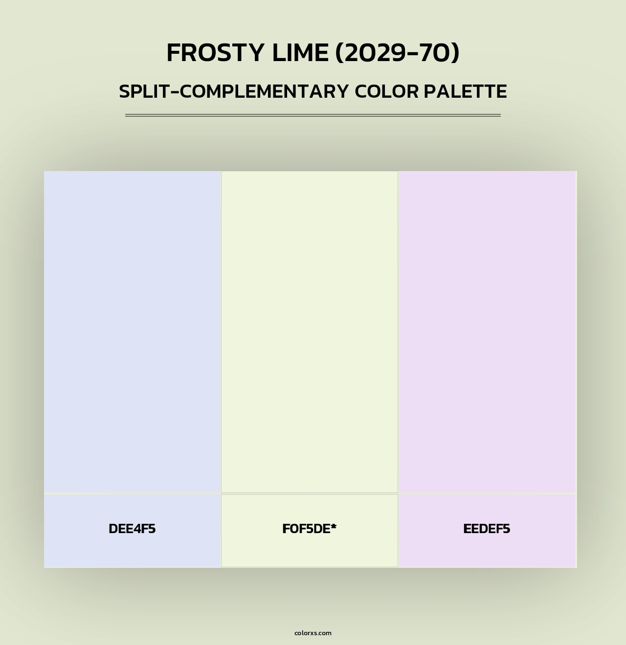 Frosty Lime (2029-70) - Split-Complementary Color Palette
