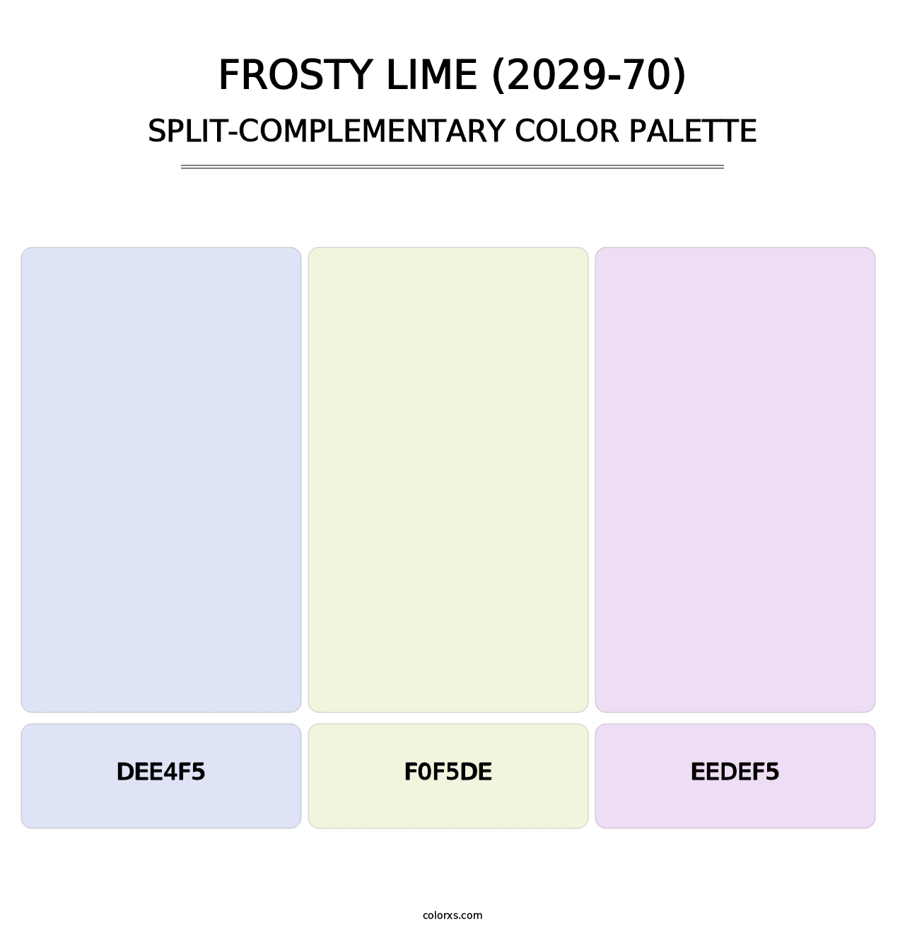 Frosty Lime (2029-70) - Split-Complementary Color Palette