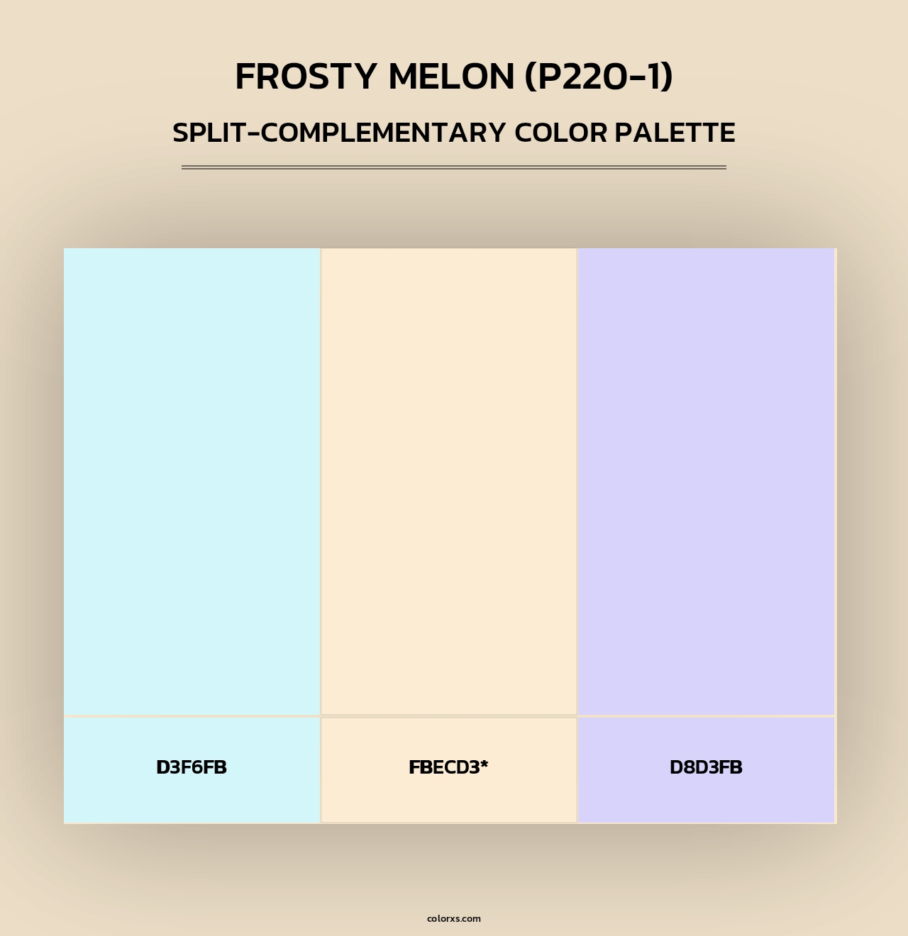 Frosty Melon (P220-1) - Split-Complementary Color Palette