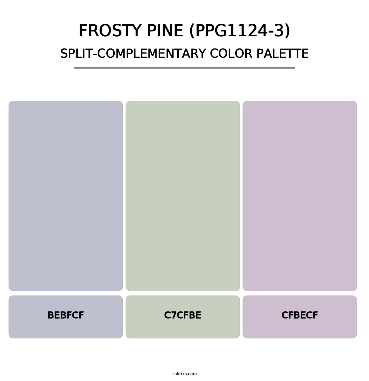 Frosty Pine (PPG1124-3) - Split-Complementary Color Palette