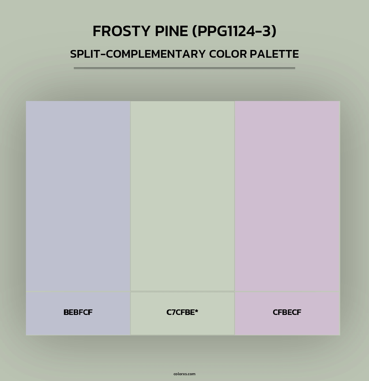 Frosty Pine (PPG1124-3) - Split-Complementary Color Palette