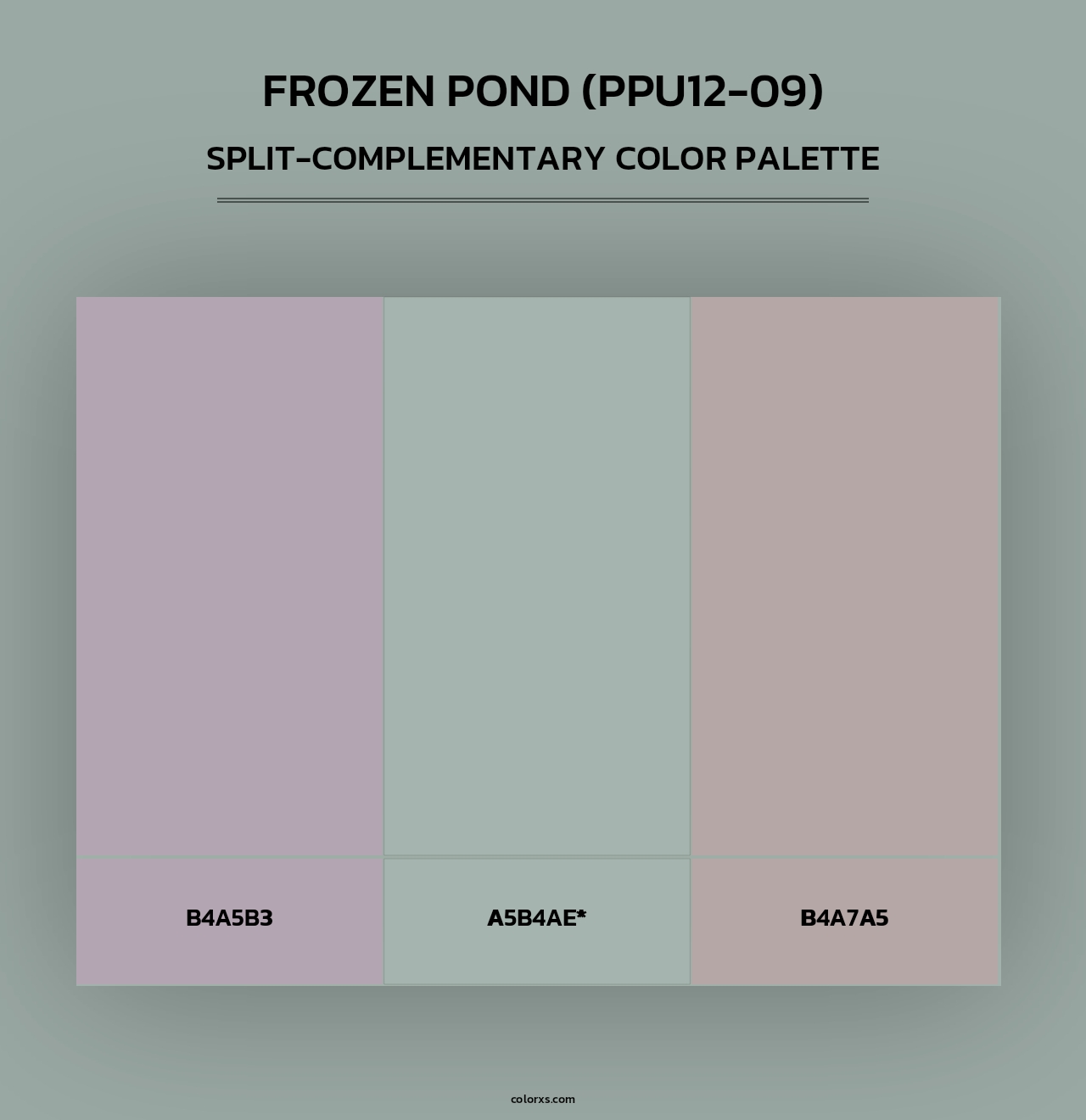 Frozen Pond (PPU12-09) - Split-Complementary Color Palette
