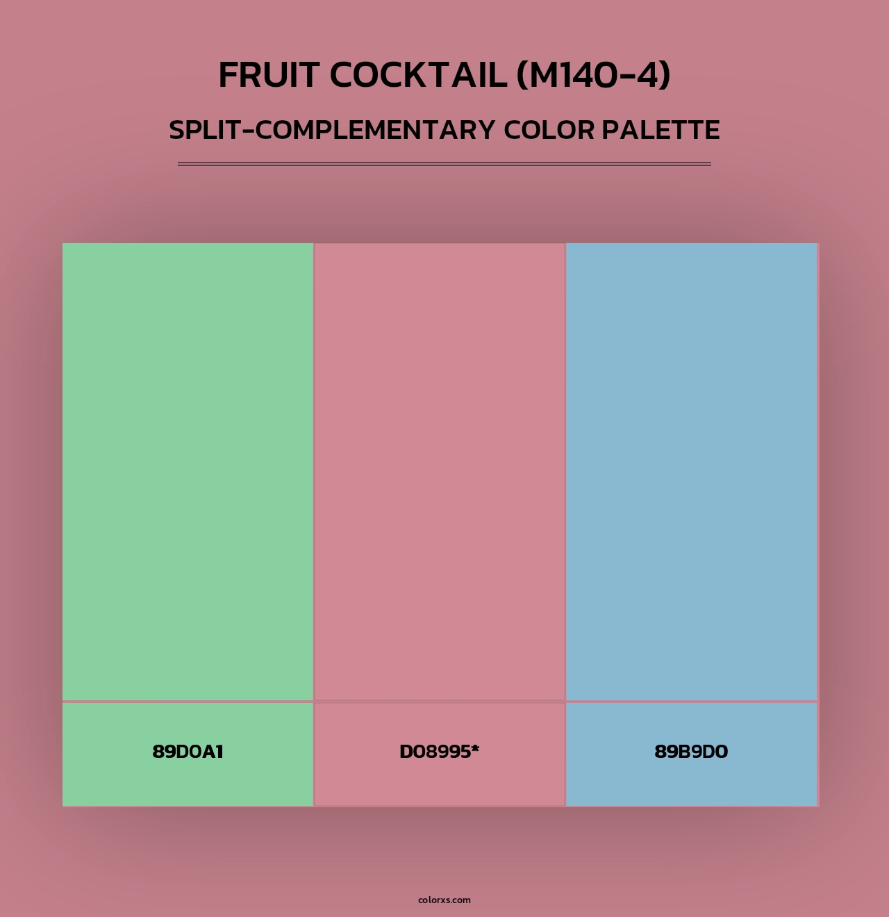 Fruit Cocktail (M140-4) - Split-Complementary Color Palette