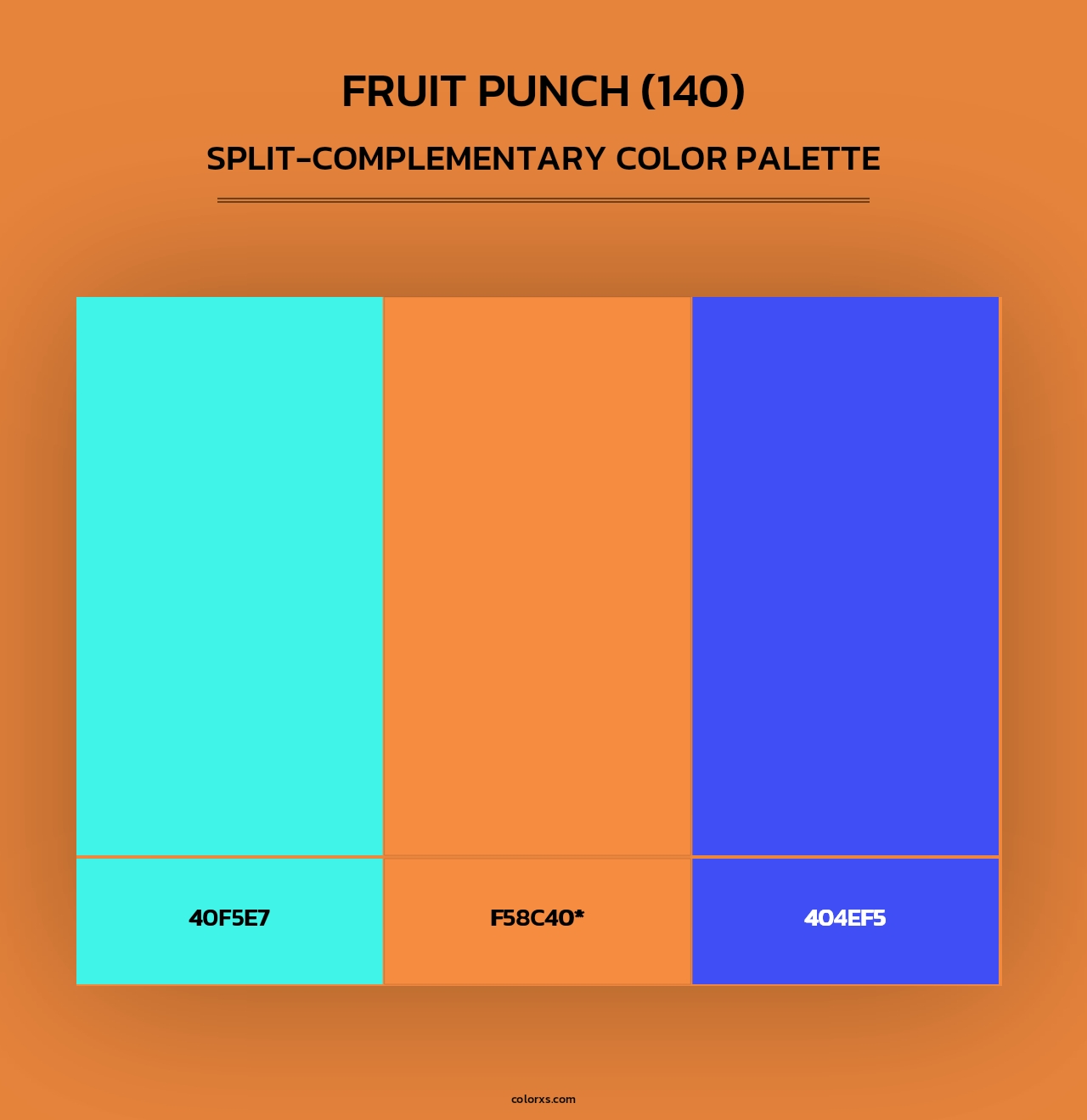 Fruit Punch (140) - Split-Complementary Color Palette