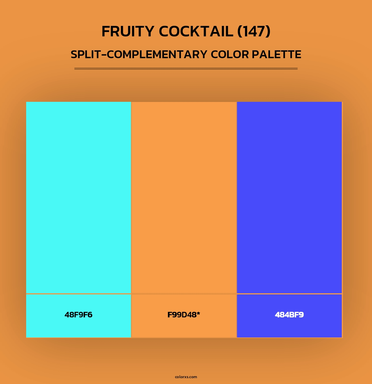 Fruity Cocktail (147) - Split-Complementary Color Palette