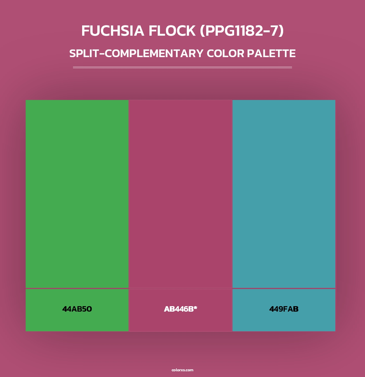 Fuchsia Flock (PPG1182-7) - Split-Complementary Color Palette