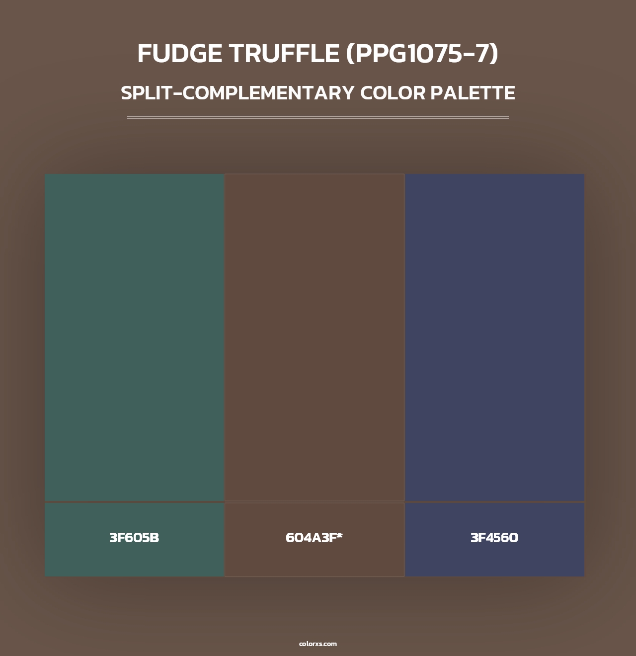 Fudge Truffle (PPG1075-7) - Split-Complementary Color Palette