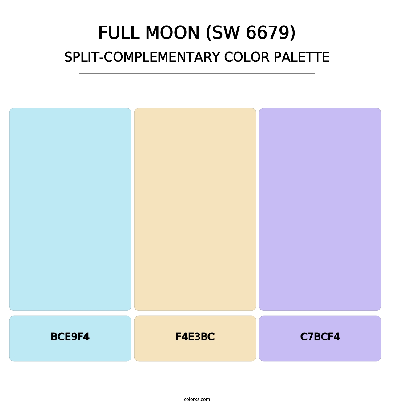 Full Moon (SW 6679) - Split-Complementary Color Palette