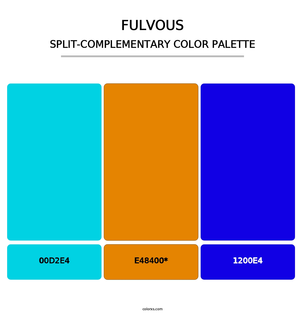 Fulvous - Split-Complementary Color Palette