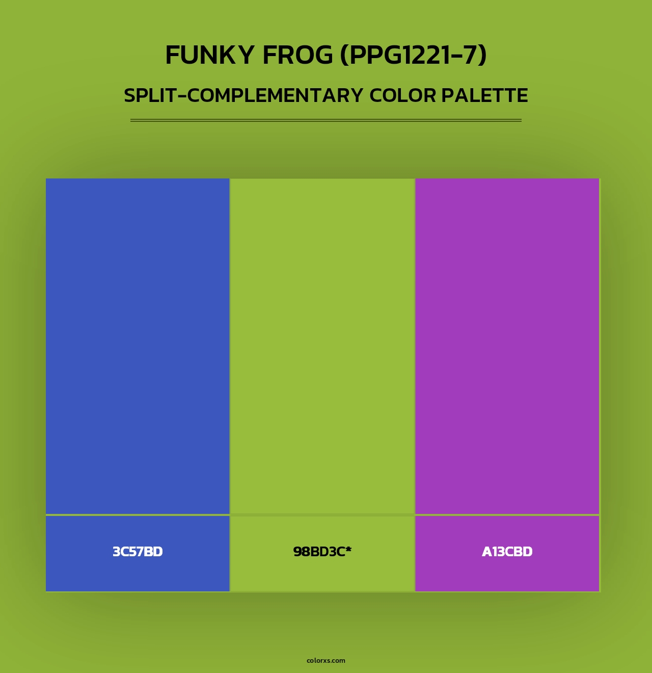 Funky Frog (PPG1221-7) - Split-Complementary Color Palette