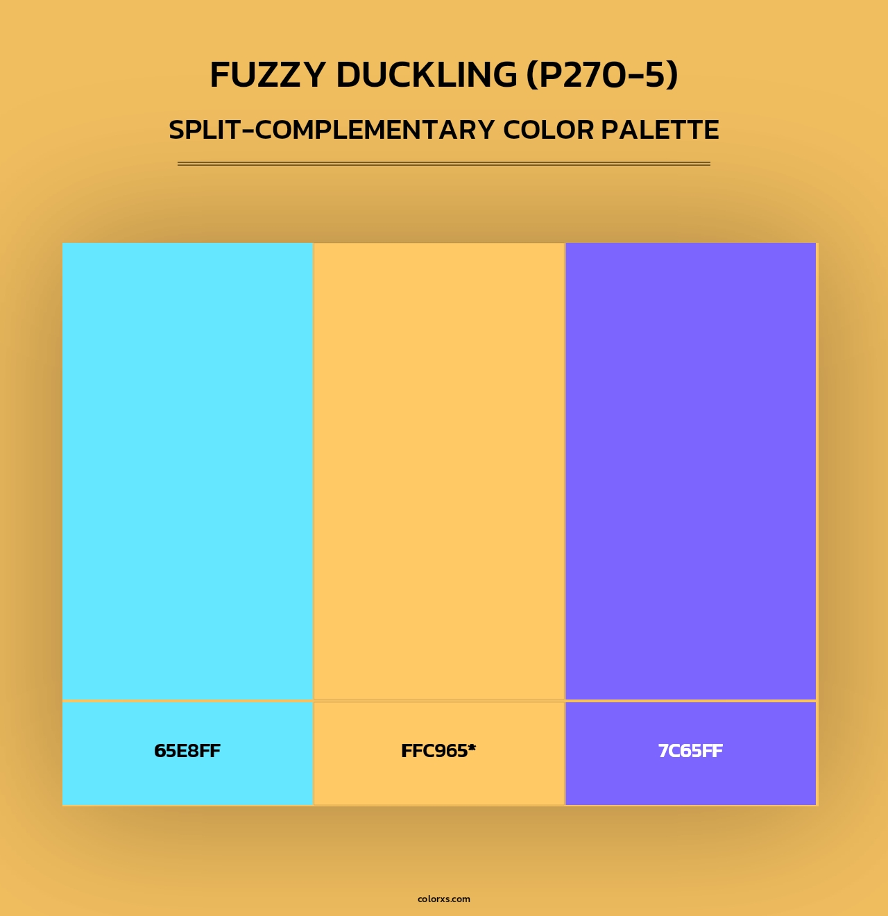 Fuzzy Duckling (P270-5) - Split-Complementary Color Palette