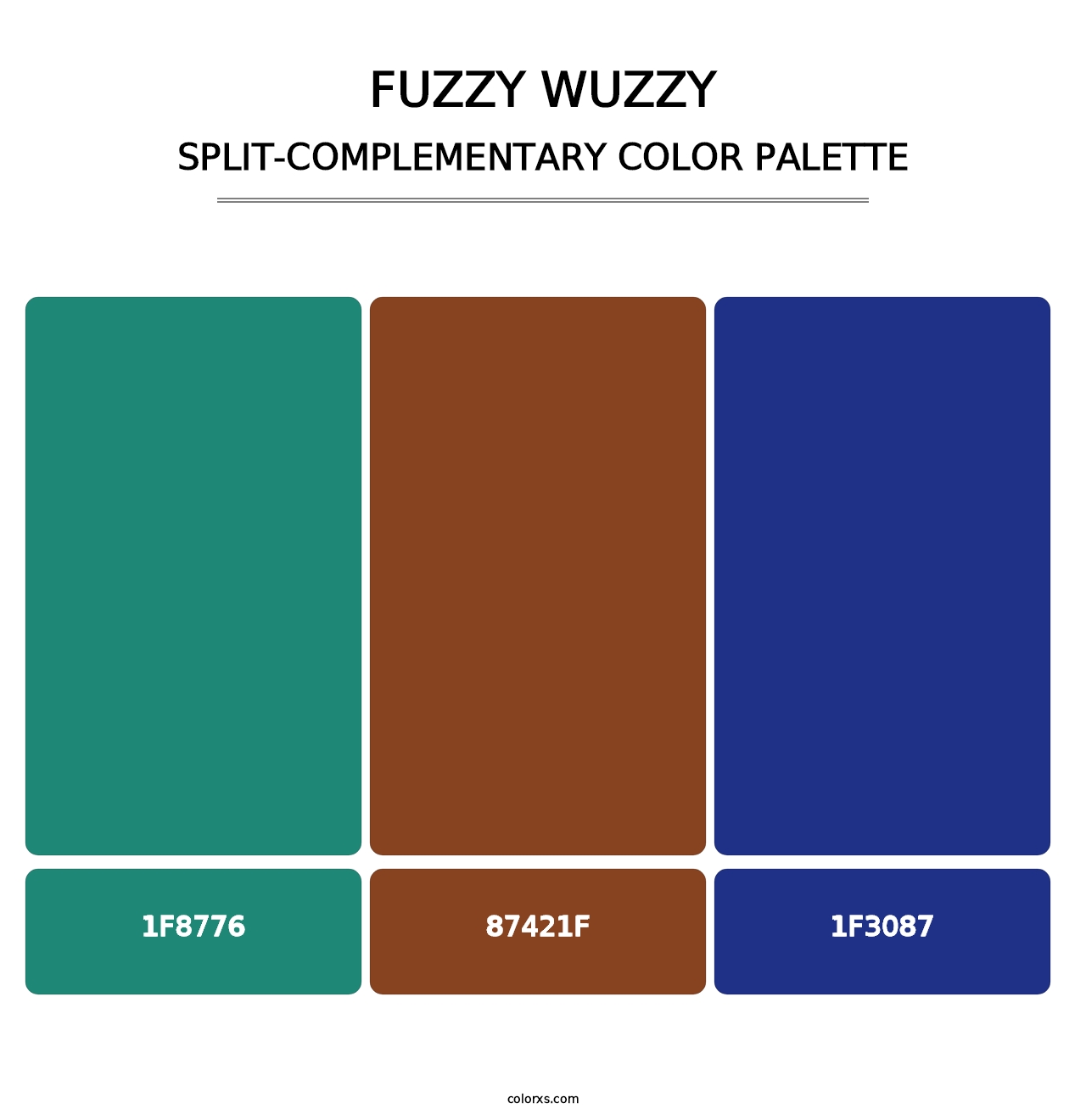Fuzzy Wuzzy - Split-Complementary Color Palette