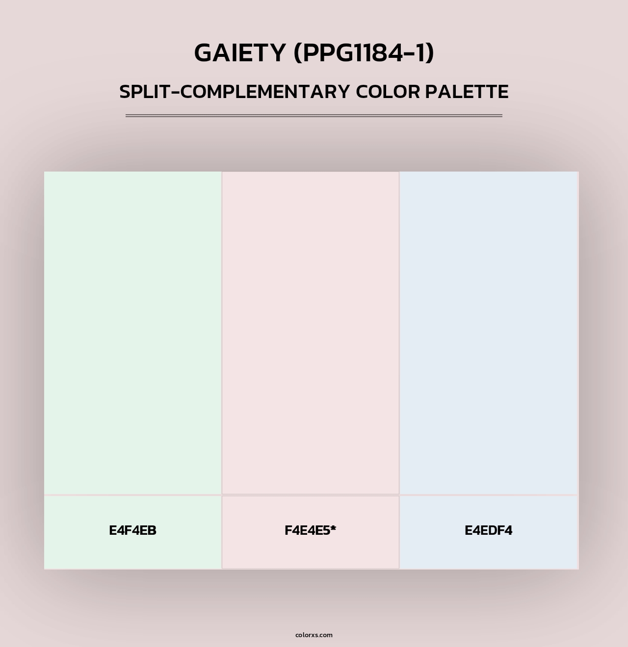 Gaiety (PPG1184-1) - Split-Complementary Color Palette