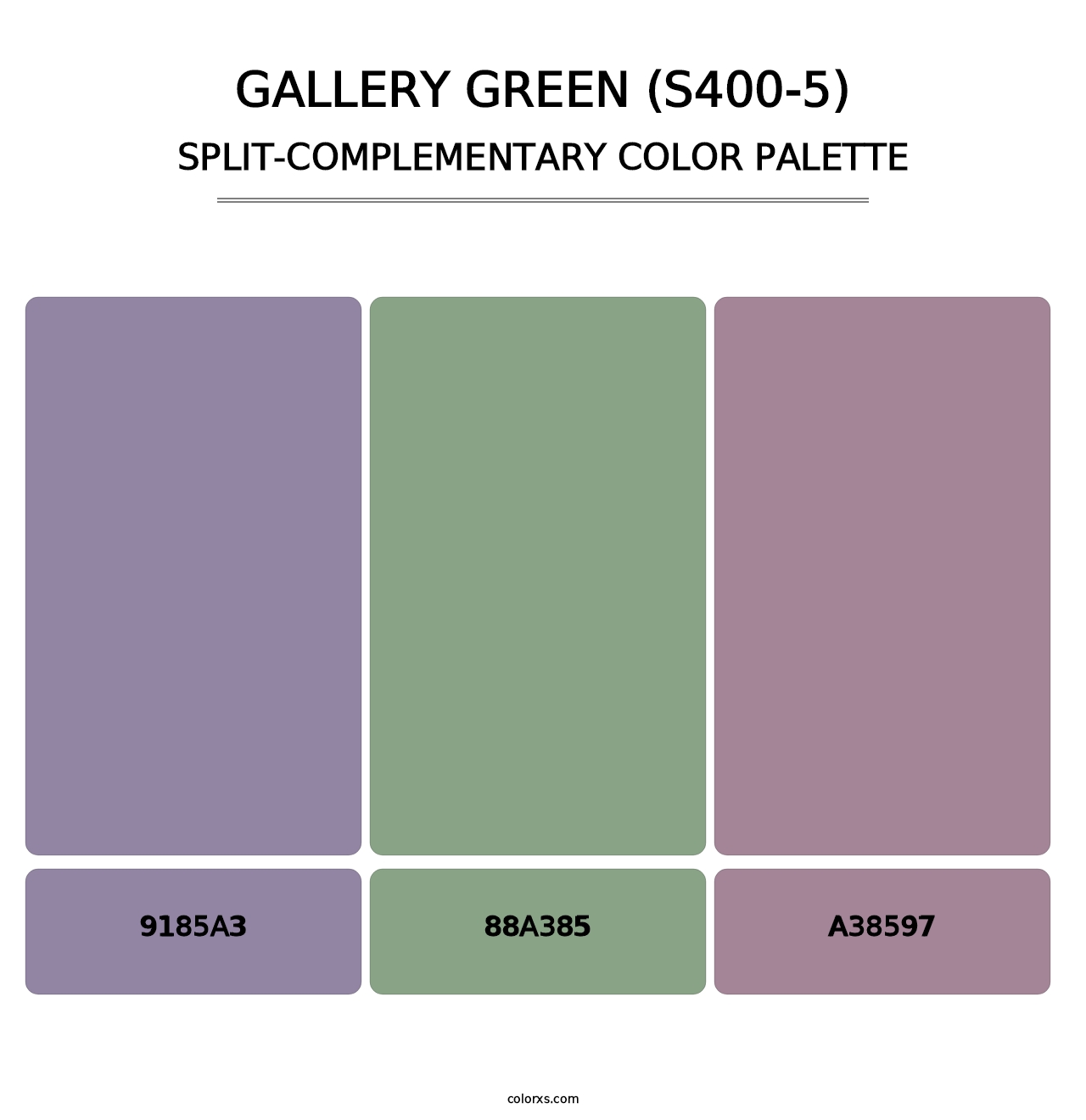 Gallery Green (S400-5) - Split-Complementary Color Palette