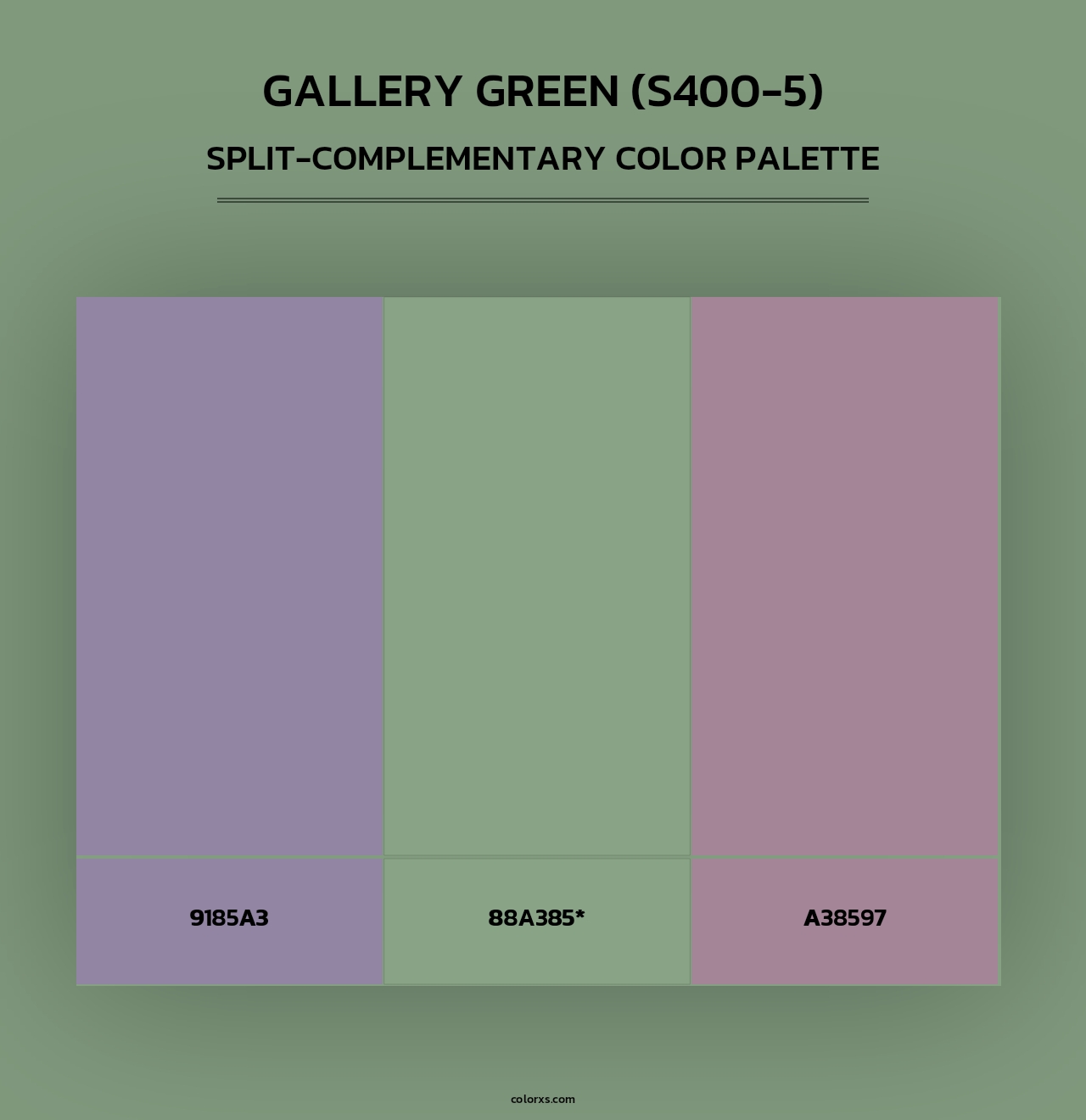 Gallery Green (S400-5) - Split-Complementary Color Palette