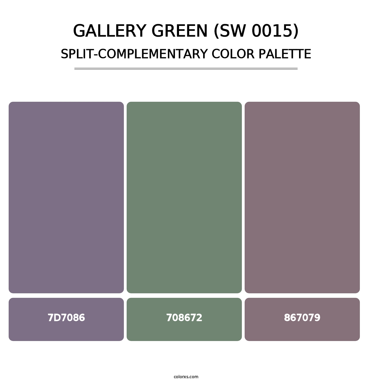 Gallery Green (SW 0015) - Split-Complementary Color Palette