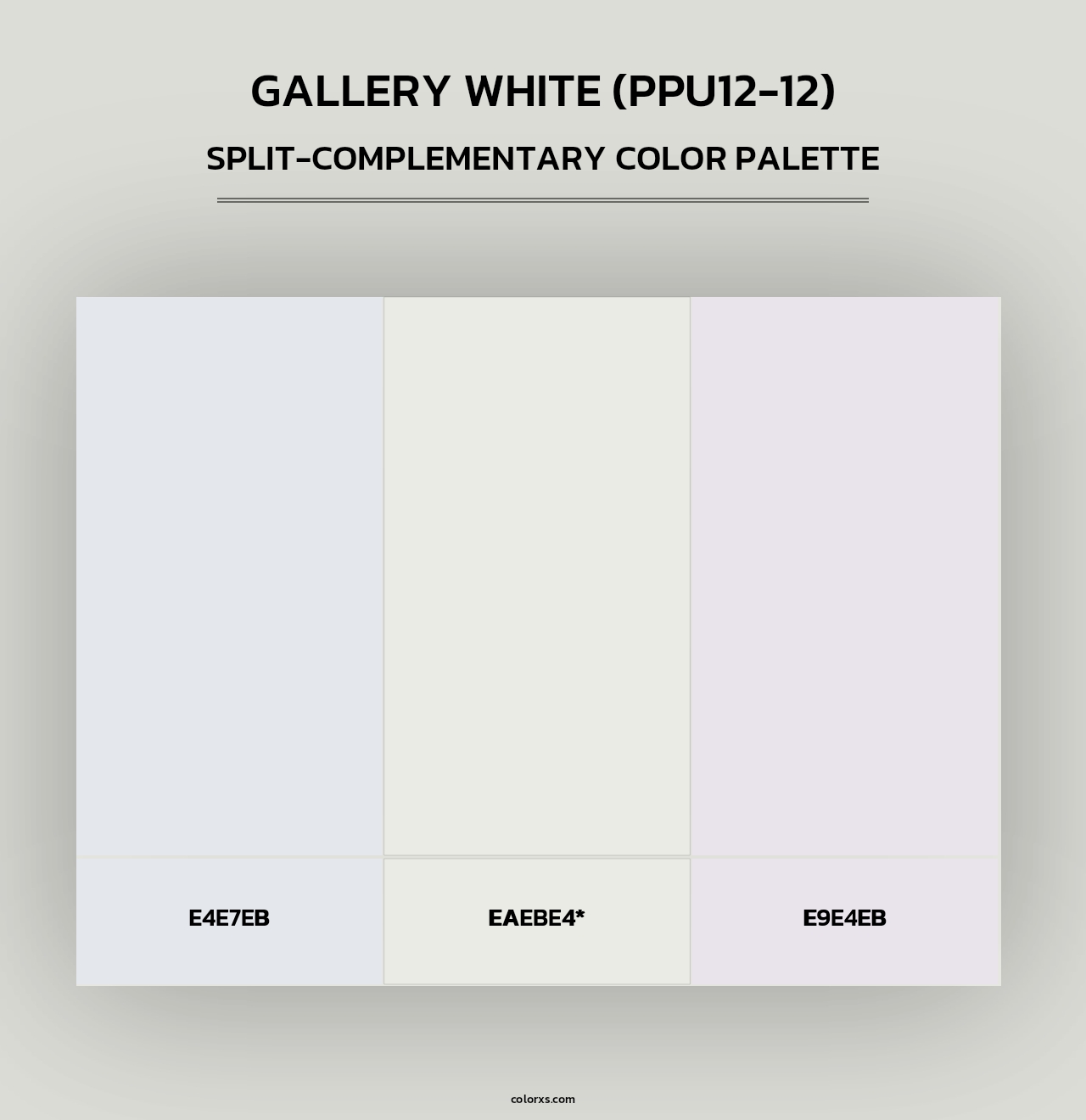 Gallery White (PPU12-12) - Split-Complementary Color Palette