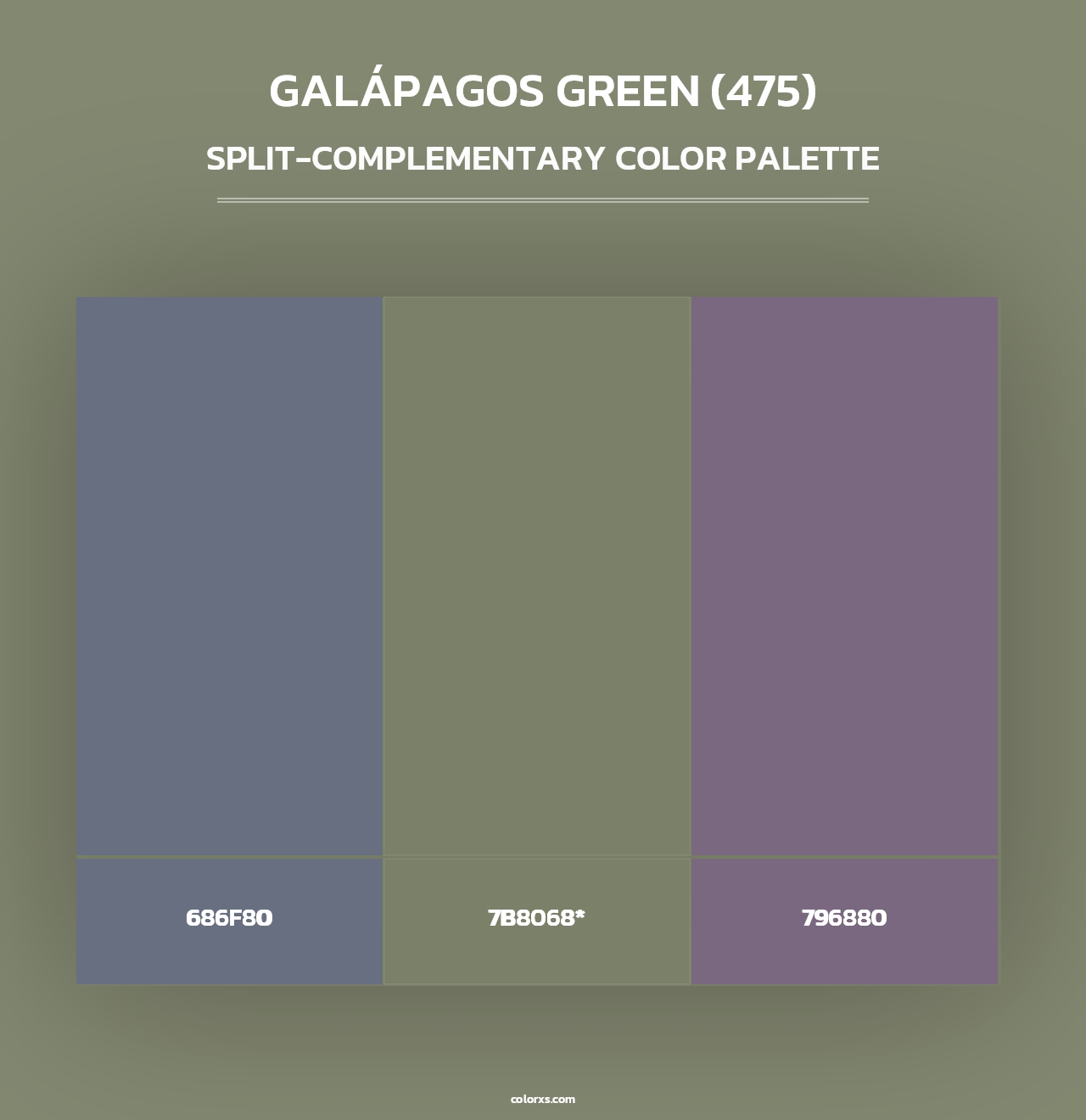 Galápagos Green (475) - Split-Complementary Color Palette