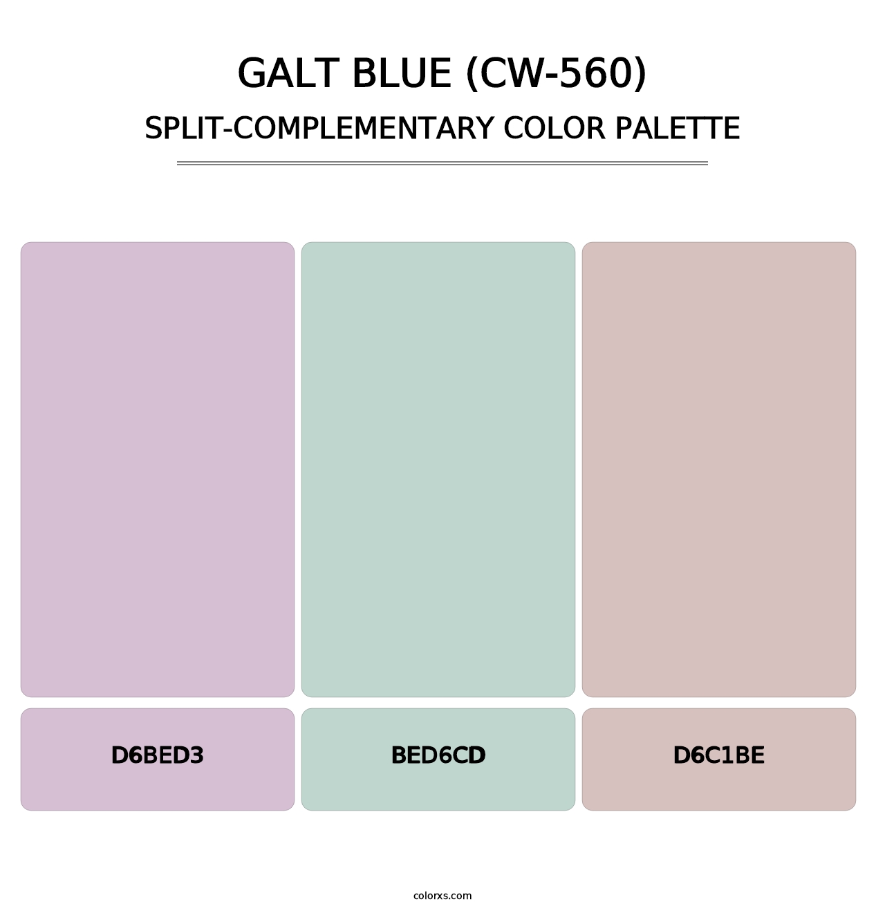 Galt Blue (CW-560) - Split-Complementary Color Palette