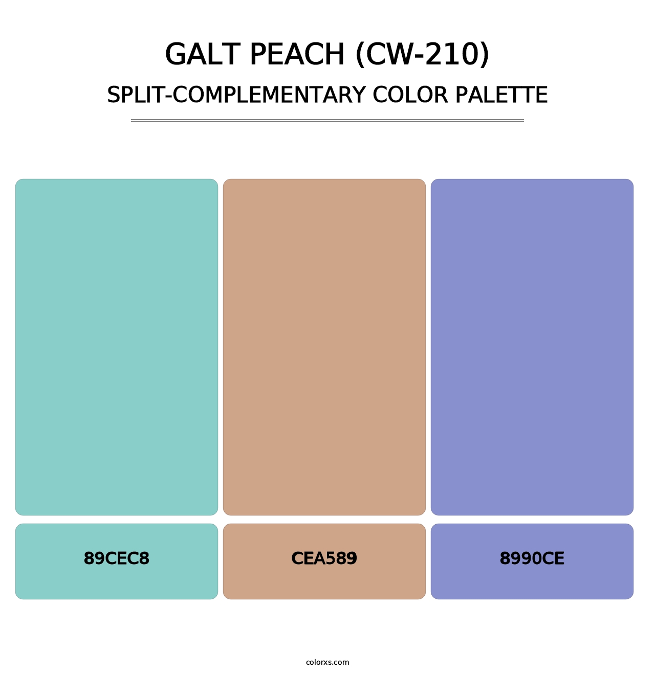 Galt Peach (CW-210) - Split-Complementary Color Palette