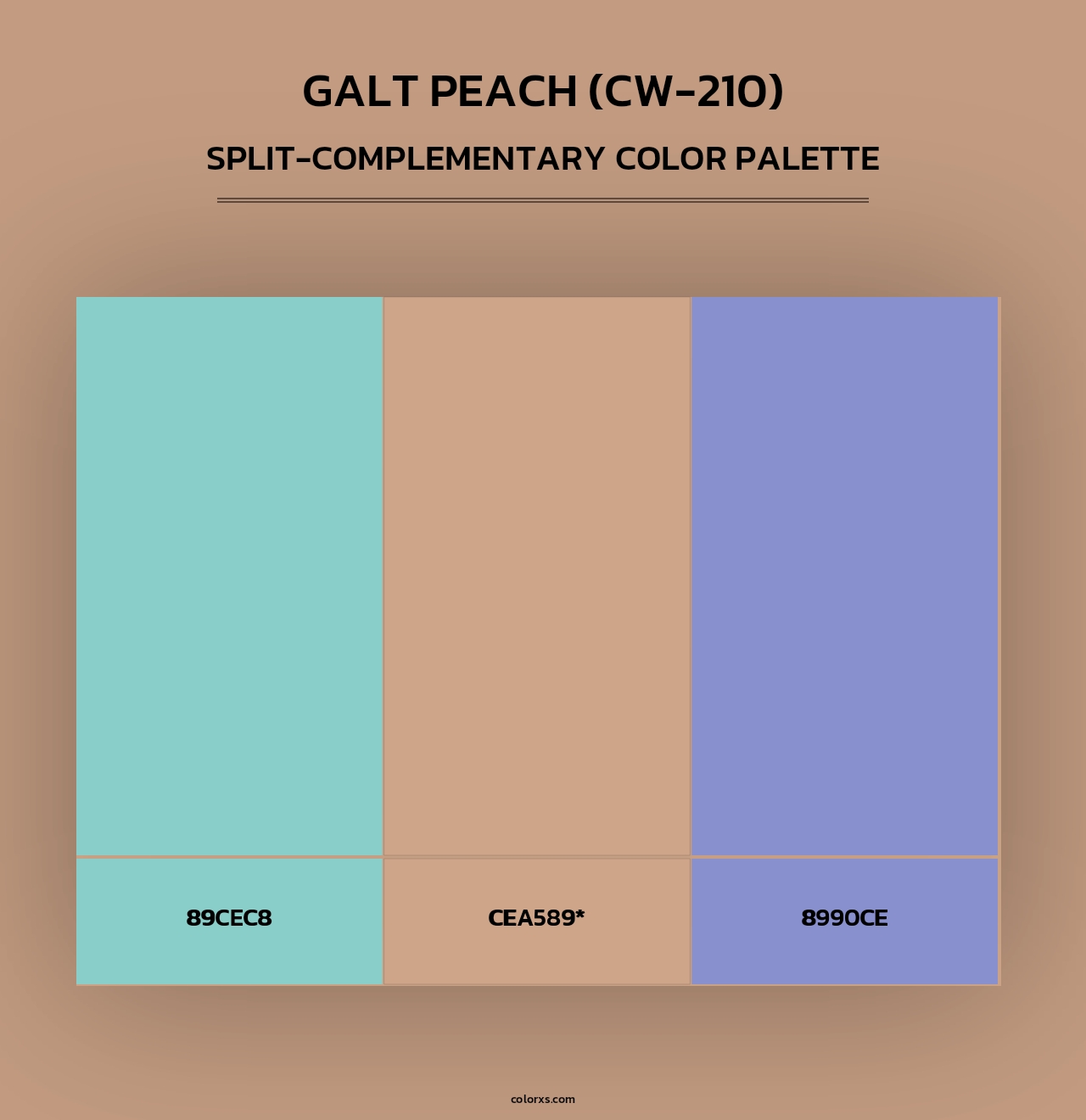 Galt Peach (CW-210) - Split-Complementary Color Palette