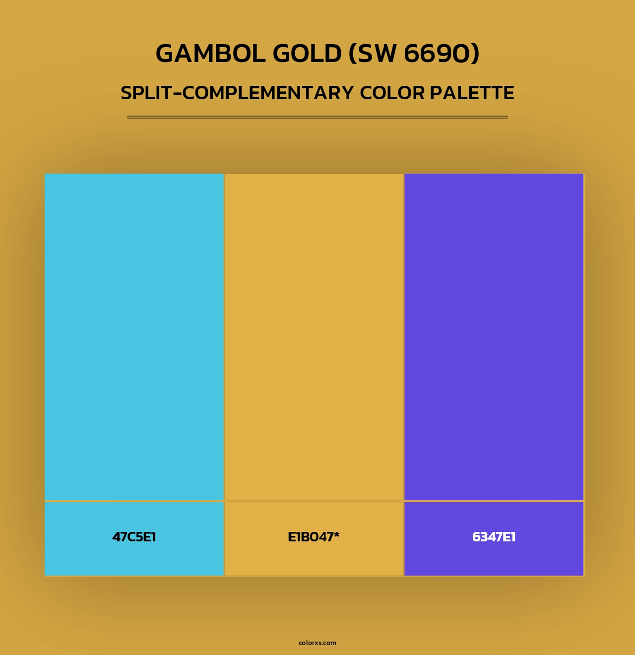 Gambol Gold (SW 6690) - Split-Complementary Color Palette