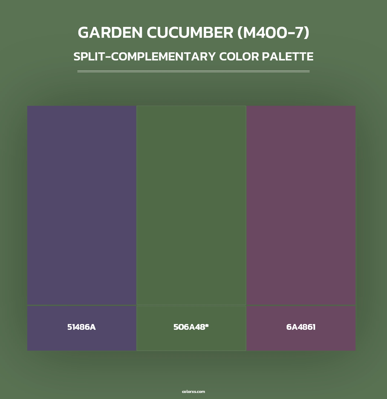 Garden Cucumber (M400-7) - Split-Complementary Color Palette