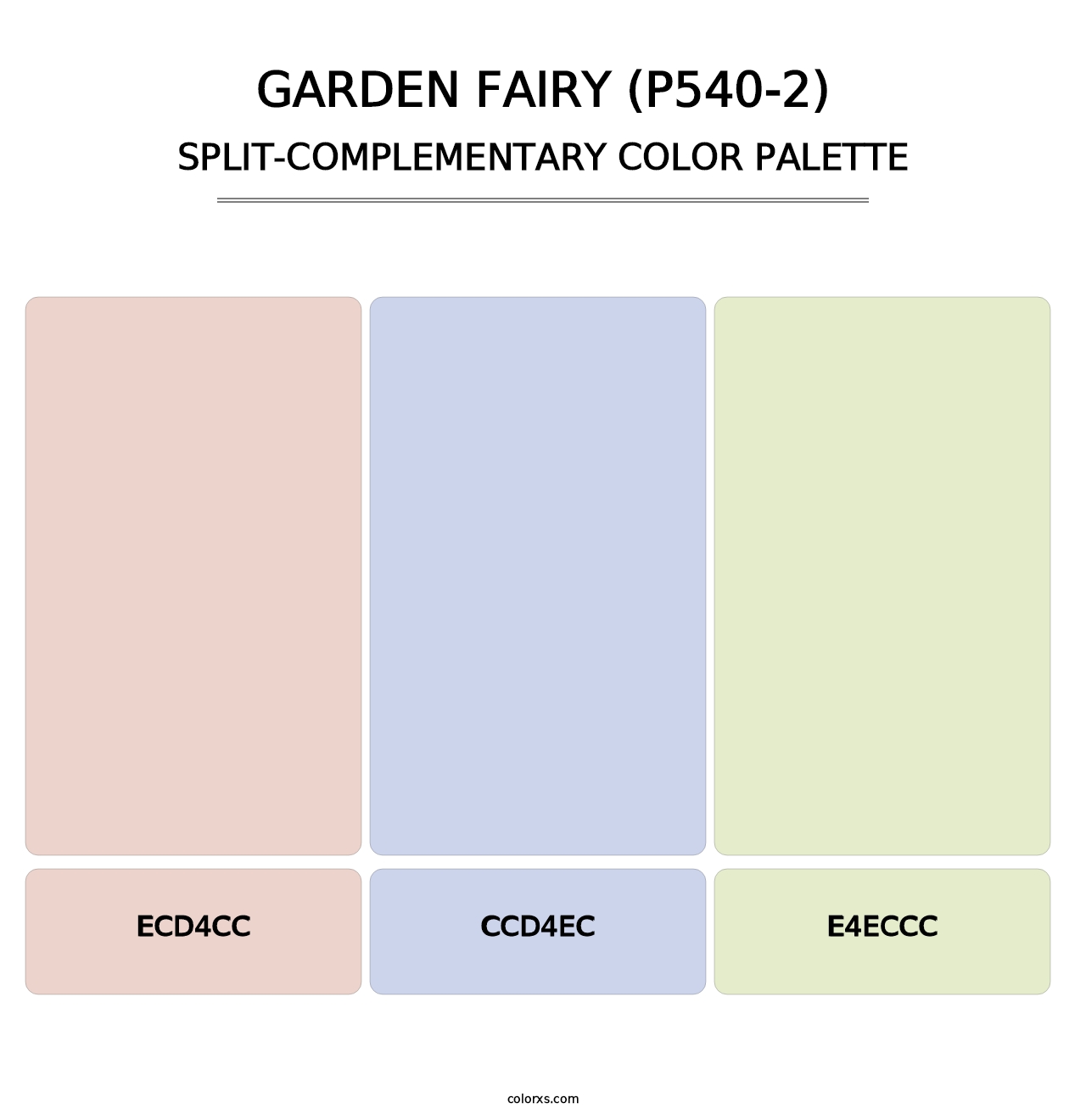 Garden Fairy (P540-2) - Split-Complementary Color Palette