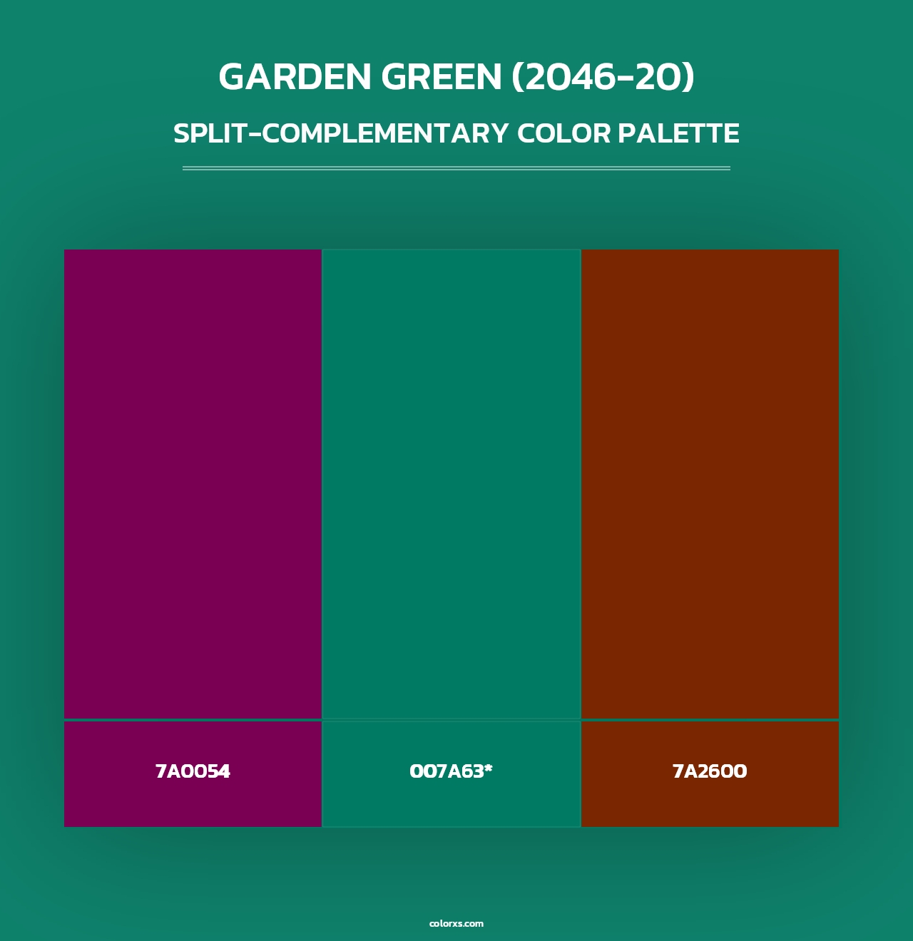 Garden Green (2046-20) - Split-Complementary Color Palette