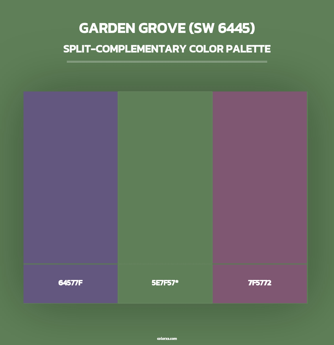 Garden Grove (SW 6445) - Split-Complementary Color Palette