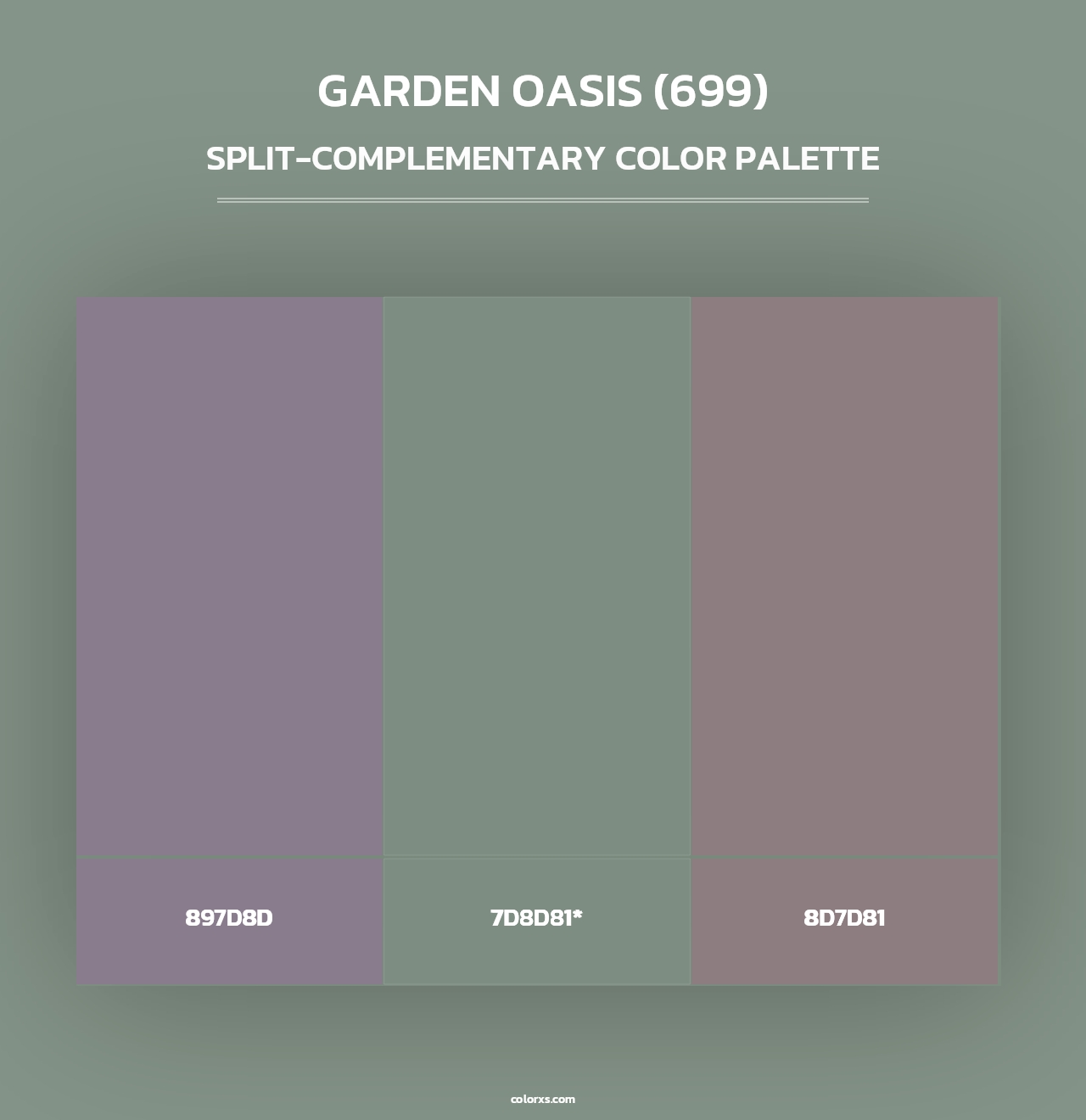 Garden Oasis (699) - Split-Complementary Color Palette