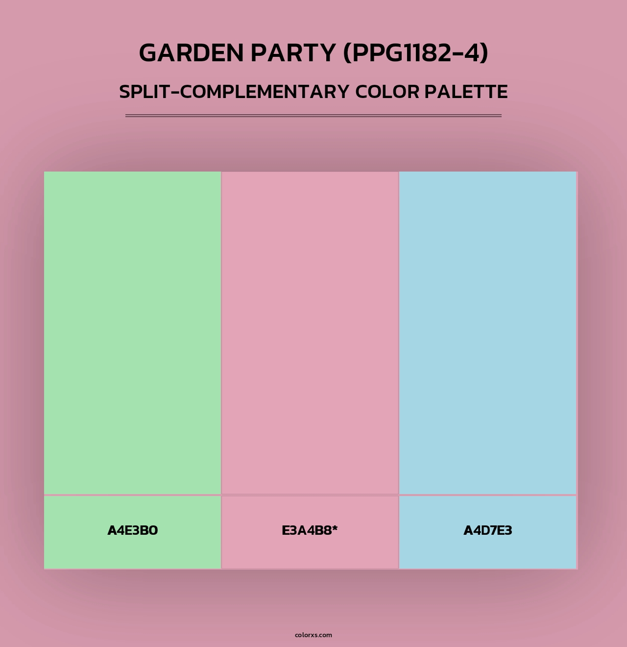 Garden Party (PPG1182-4) - Split-Complementary Color Palette