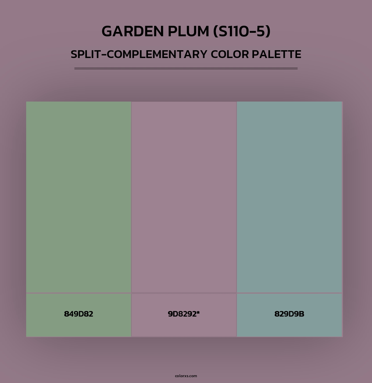 Garden Plum (S110-5) - Split-Complementary Color Palette