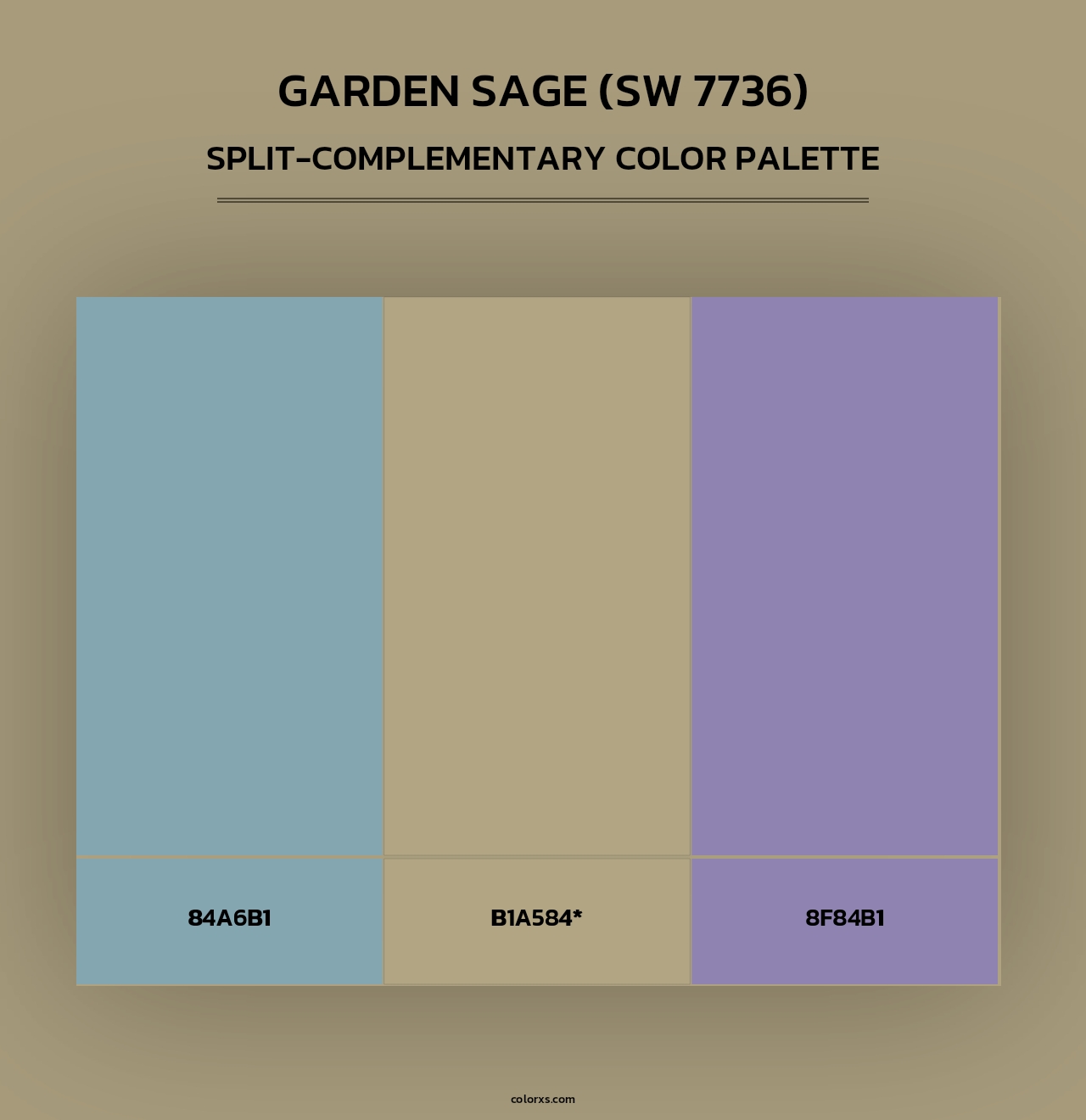 Garden Sage (SW 7736) - Split-Complementary Color Palette