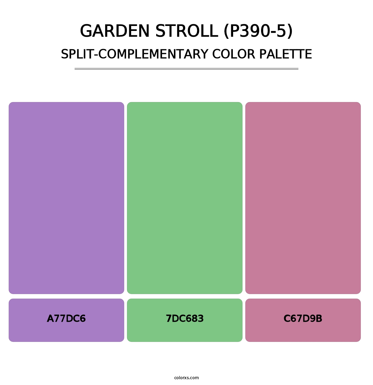 Garden Stroll (P390-5) - Split-Complementary Color Palette