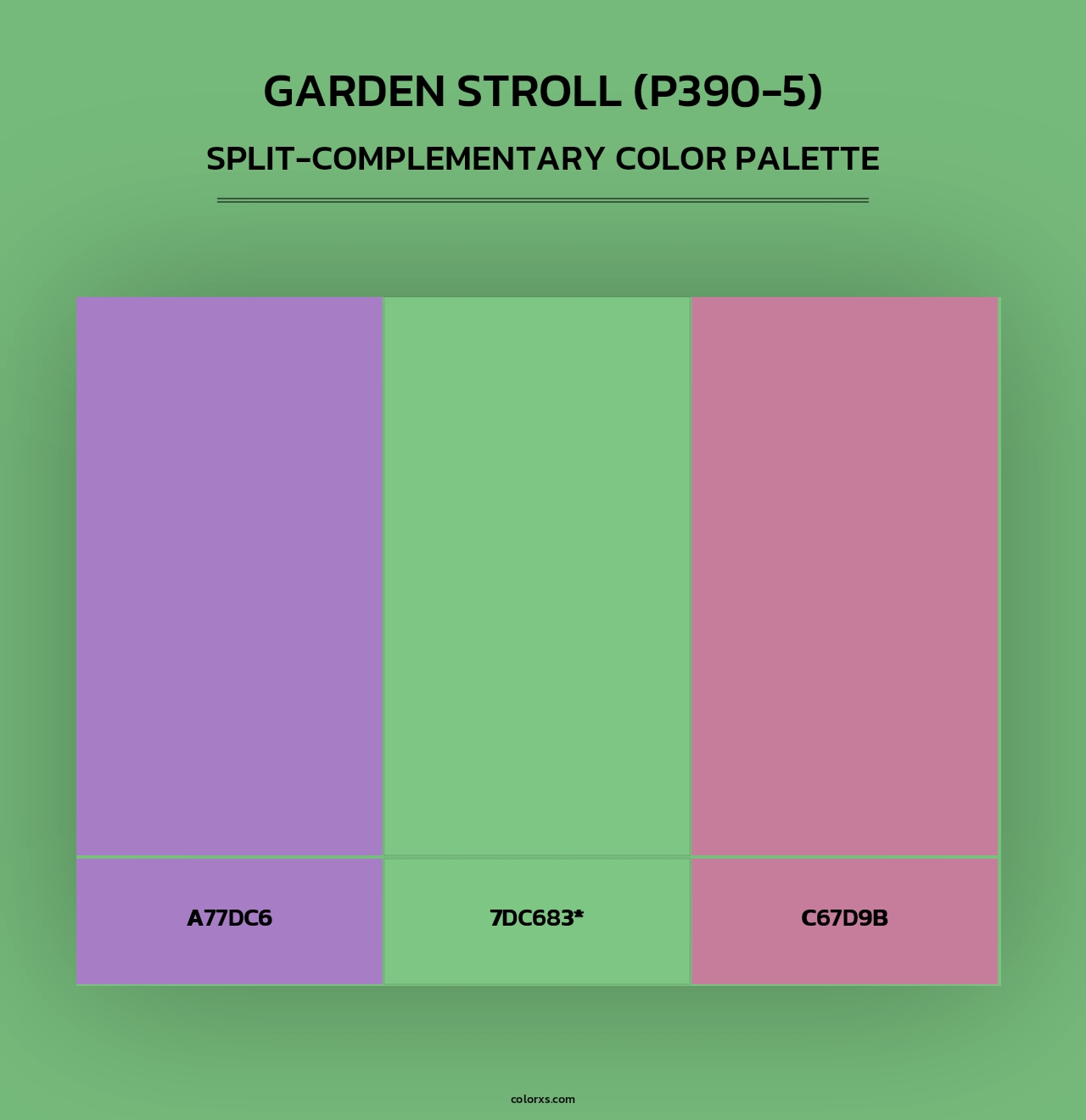 Garden Stroll (P390-5) - Split-Complementary Color Palette