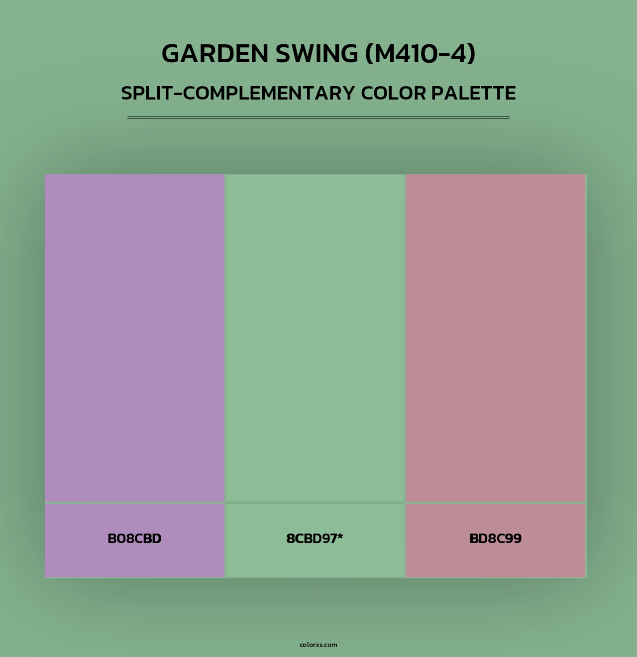 Garden Swing (M410-4) - Split-Complementary Color Palette