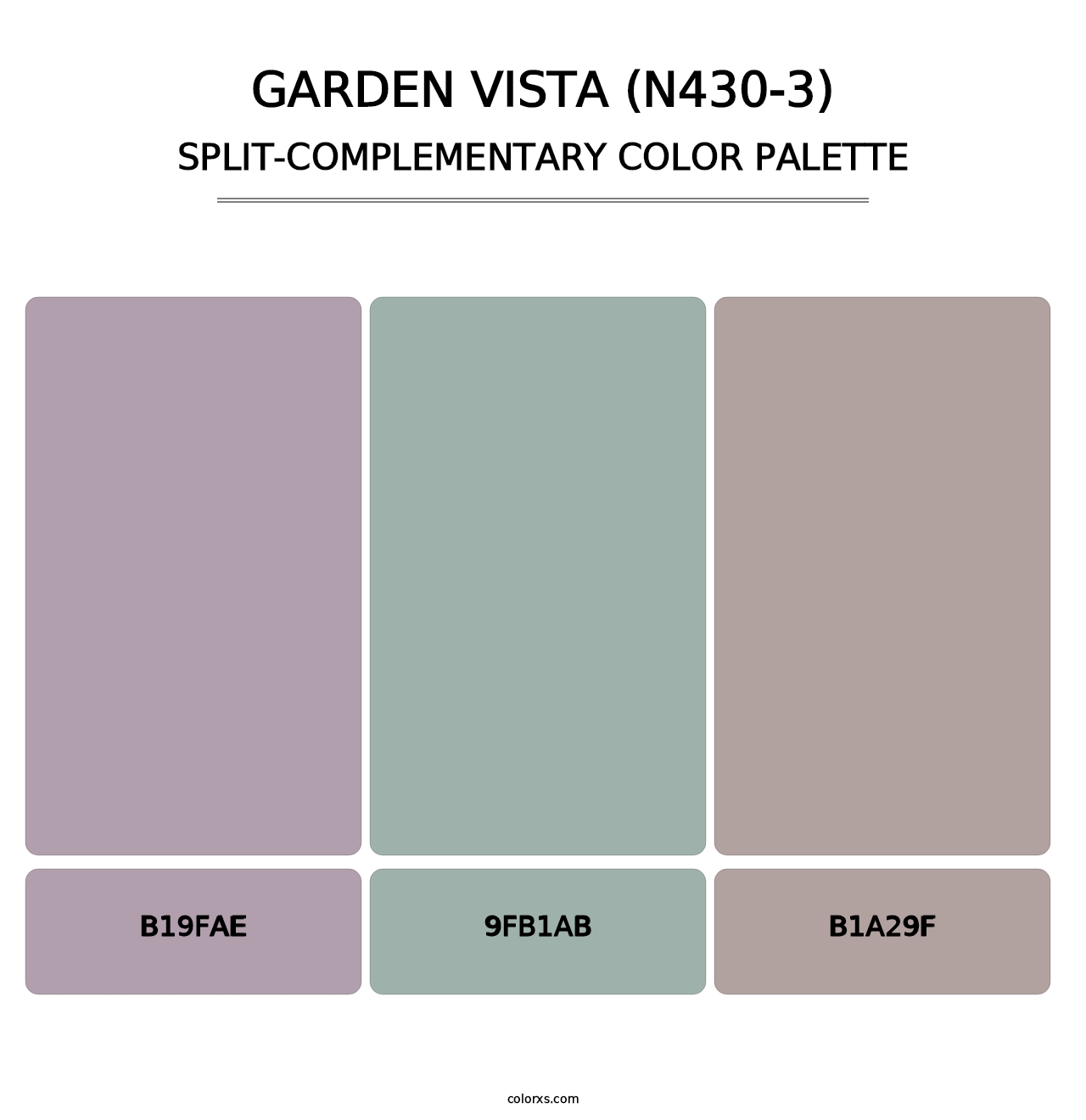 Garden Vista (N430-3) - Split-Complementary Color Palette