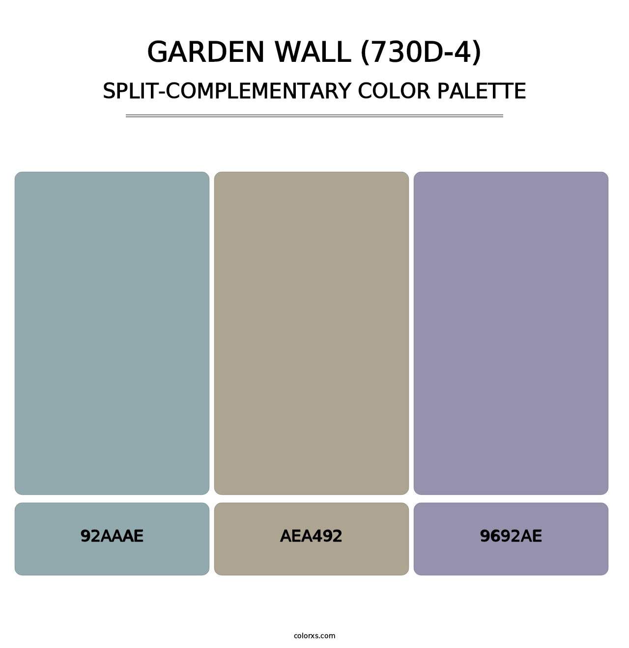 Garden Wall (730D-4) - Split-Complementary Color Palette