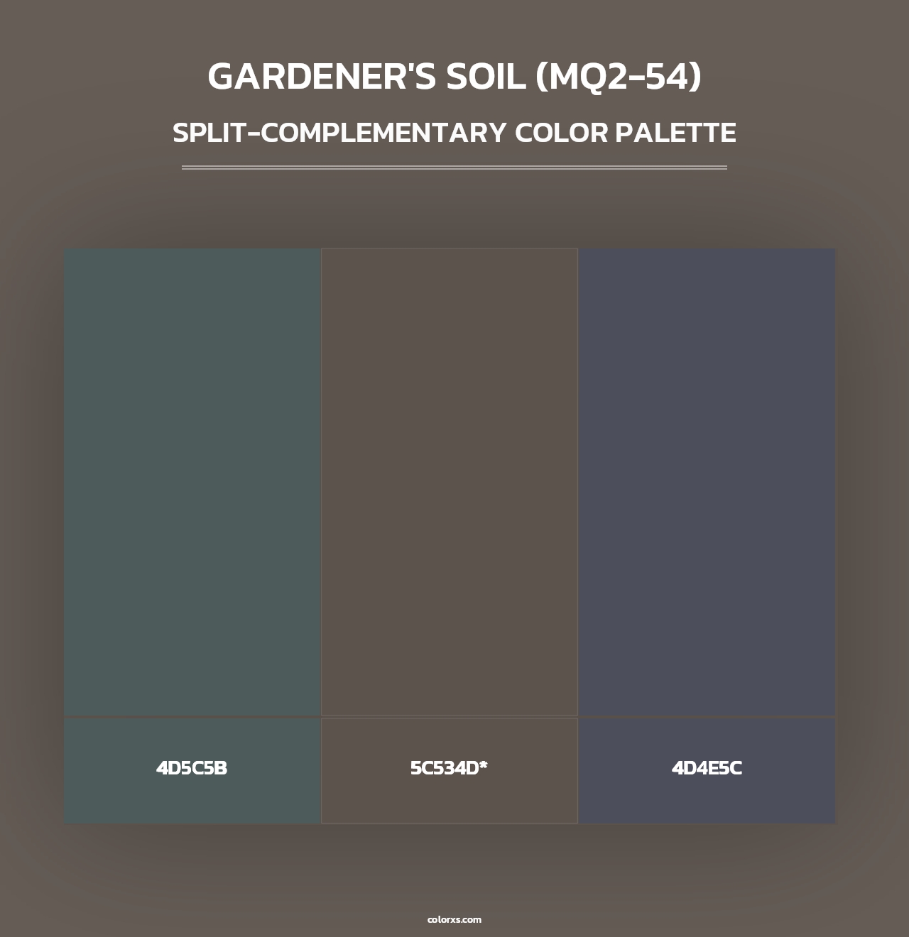 Gardener'S Soil (MQ2-54) - Split-Complementary Color Palette