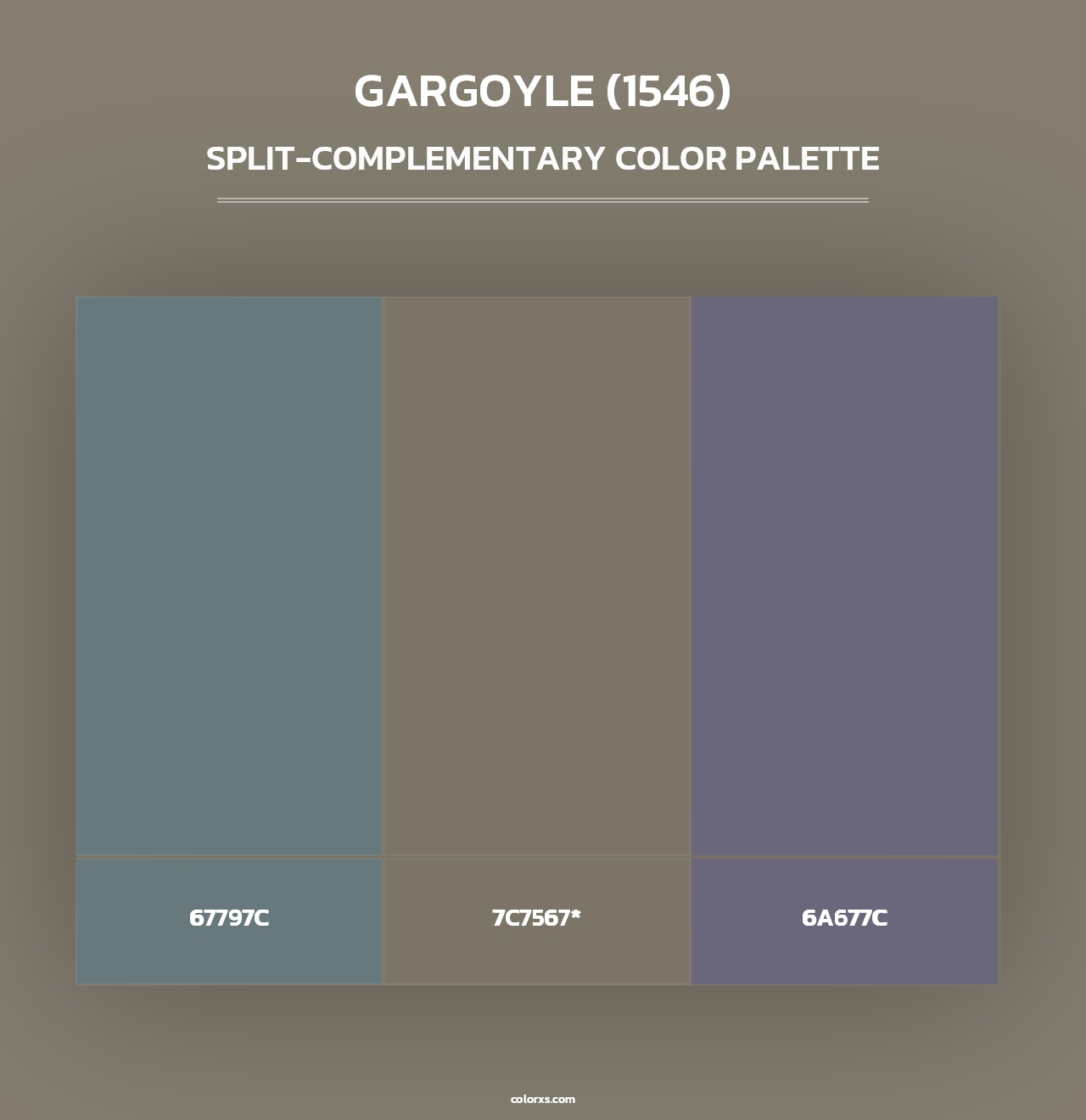 Benjamin Moore Gargoyle (1546) Paint coordinating colors and palettes