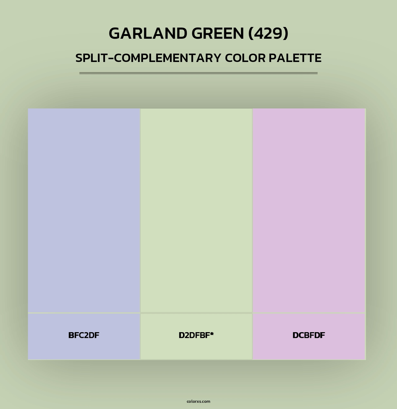 Garland Green (429) - Split-Complementary Color Palette