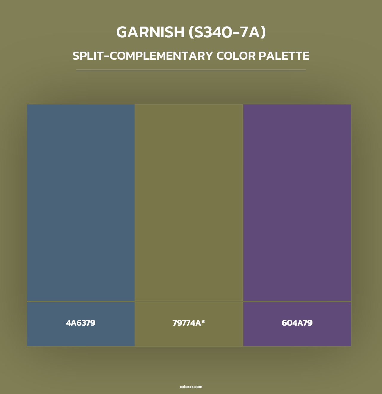 Garnish (S340-7A) - Split-Complementary Color Palette