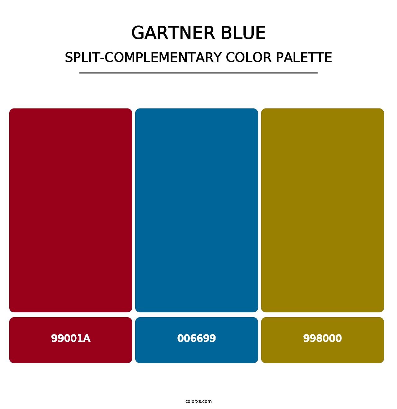 Gartner Blue - Split-Complementary Color Palette