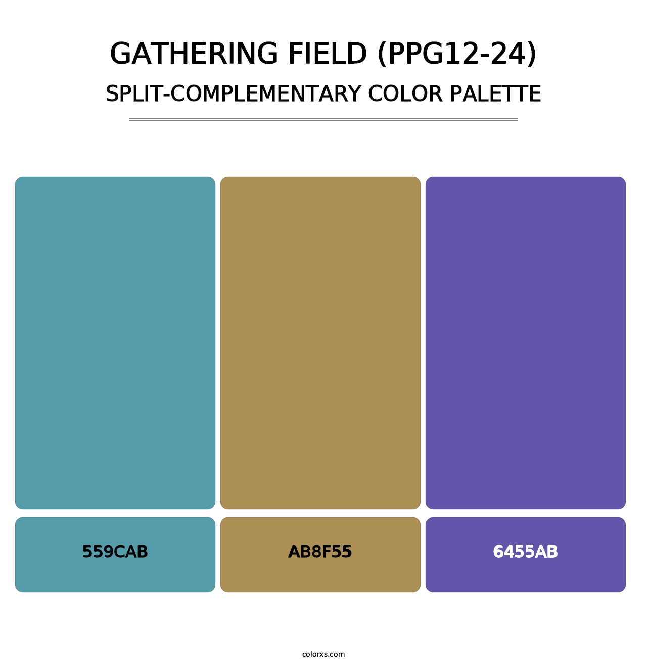 Gathering Field (PPG12-24) - Split-Complementary Color Palette
