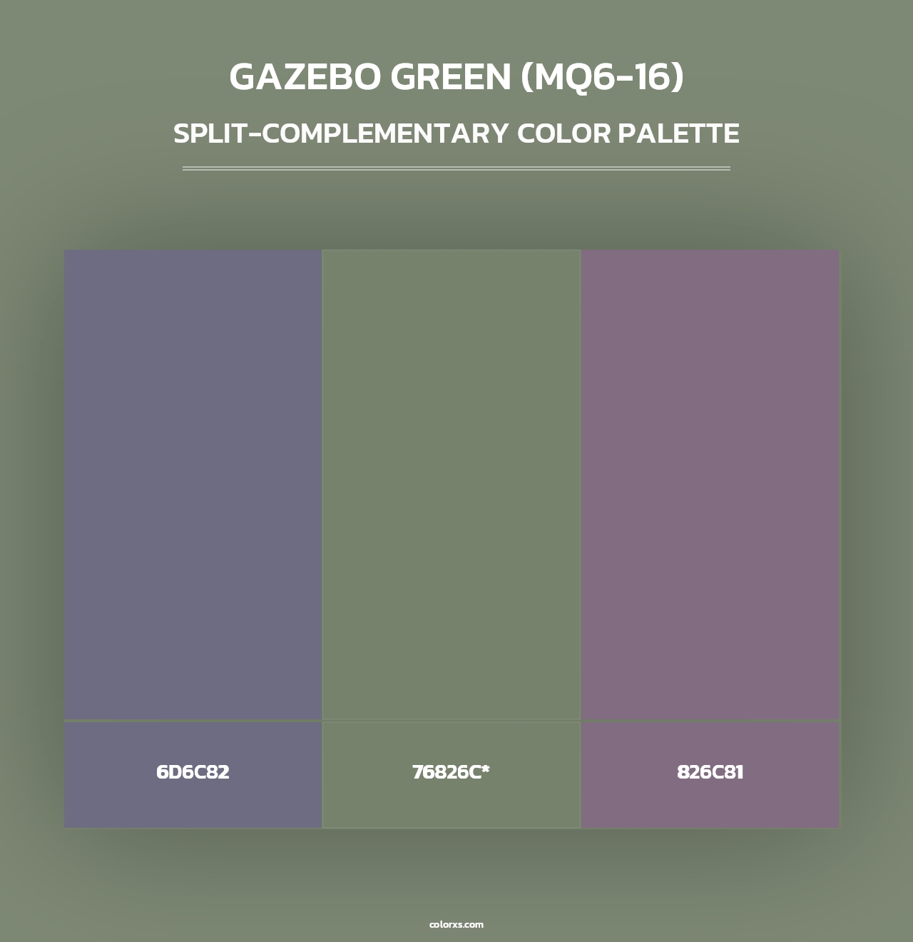 Gazebo Green (MQ6-16) - Split-Complementary Color Palette
