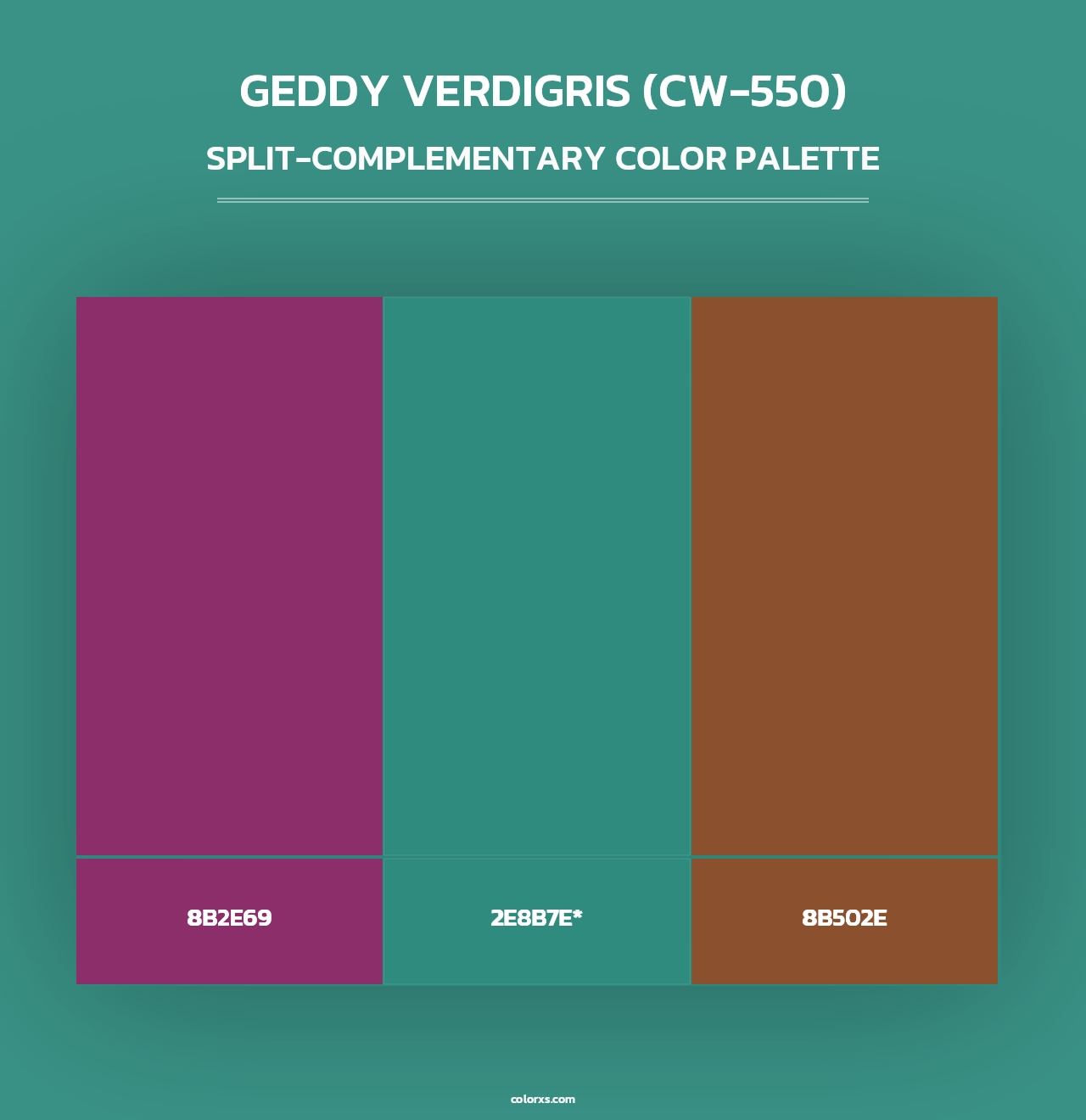 Geddy Verdigris (CW-550) - Split-Complementary Color Palette