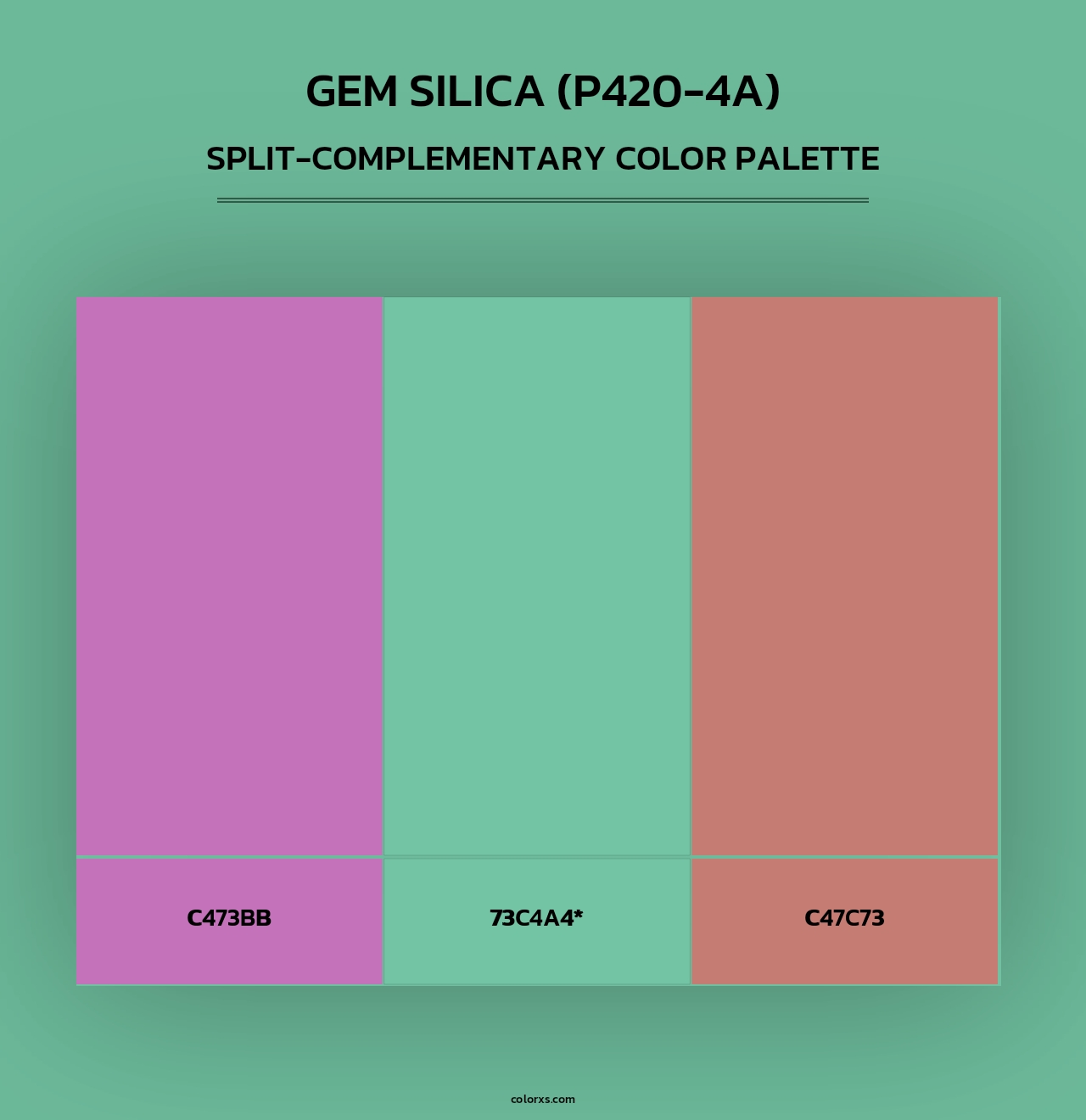 Gem Silica (P420-4A) - Split-Complementary Color Palette